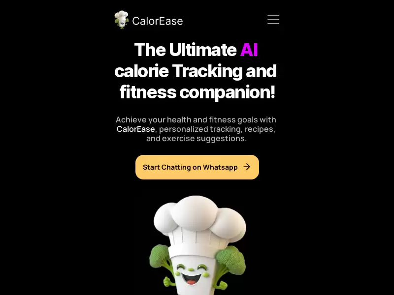 AI Bot Calorease.in : AI 助手帮助您追踪卡路里和达成健康目标