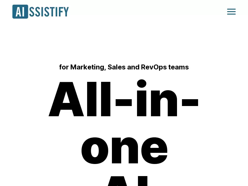 AIssistify : 销售、营销和RevOps的AI助手