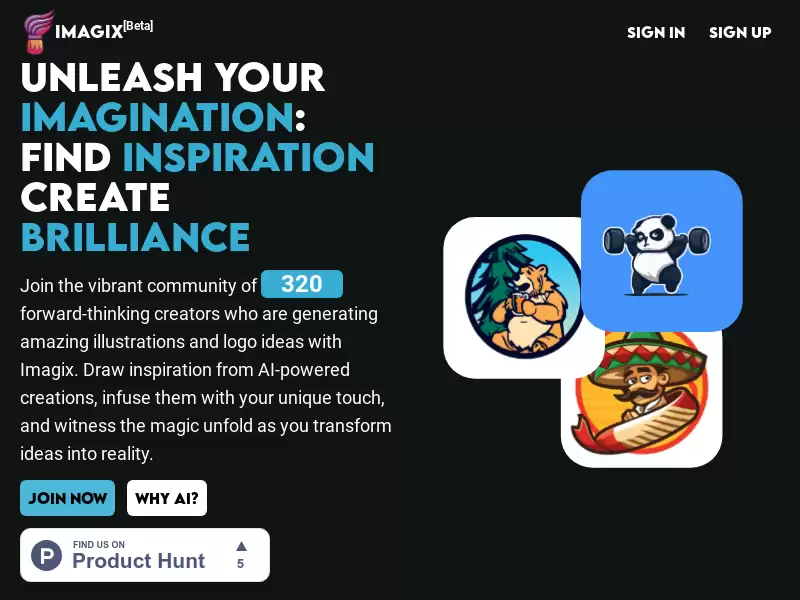 Imagix: Logo Inspirational Tool : AI助力创意设计，激发灵感