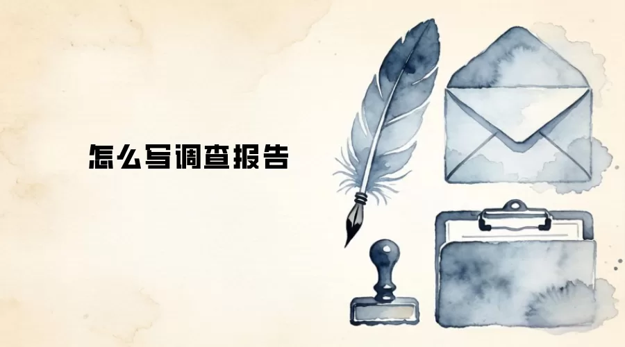 怎么写调查报告