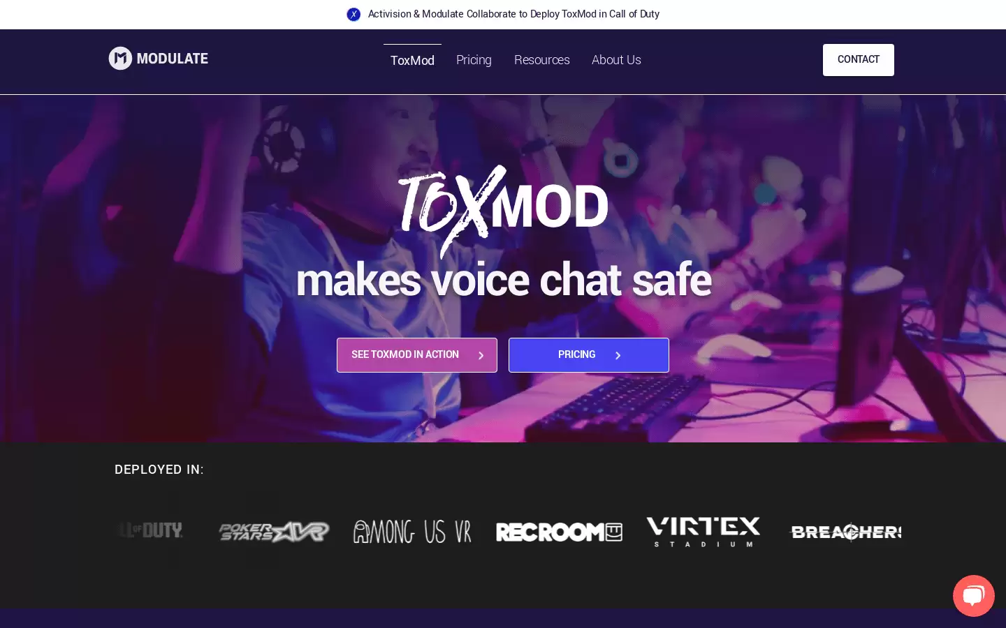 ToxMod : ToxMod是游戏行业首款专注于语音聊天内容审核的解决方案