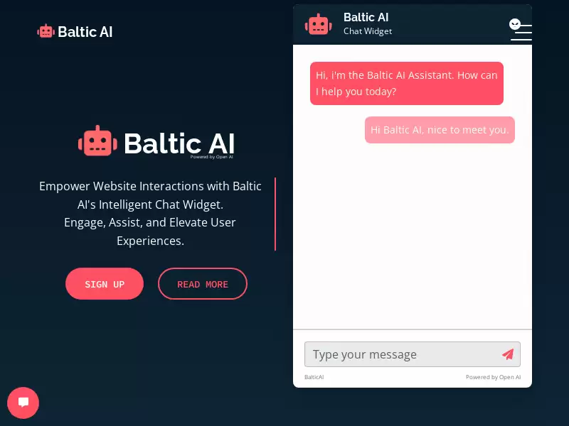 Baltic-AI : 定制化AI聊天机器人服务