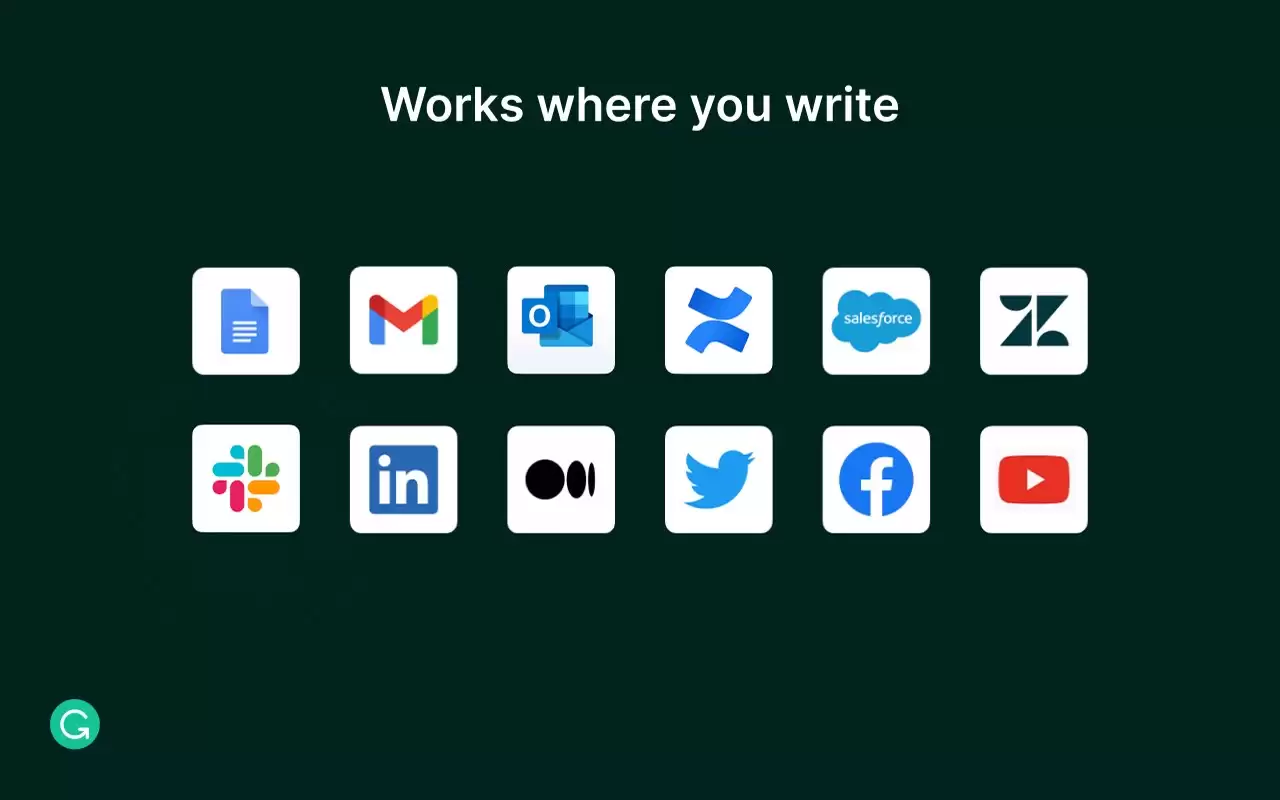 Grammarly: Grammar Checker and AI Writing App : 改进你的写作，提供语法、拼写和标点等方面的建议