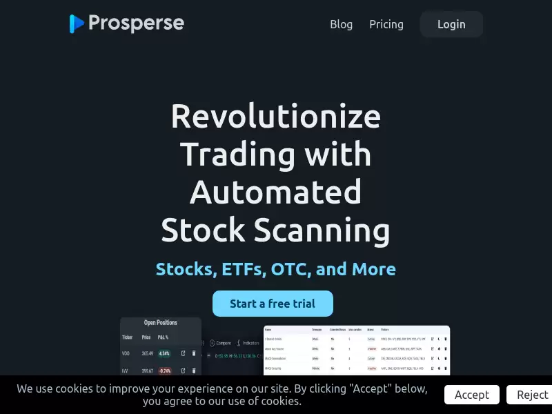 Prosperse - Automated Stock Scanner : 股票市场扫描工具