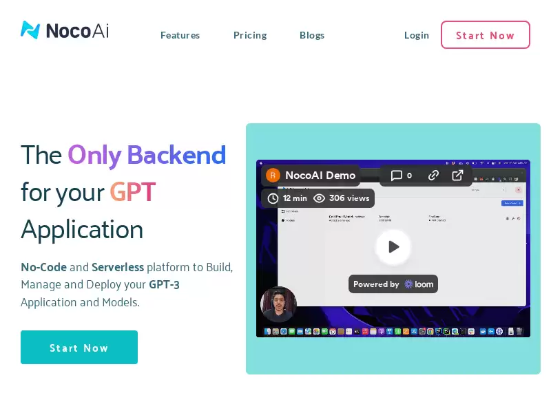 NocoAI : No-Code、Serverless平台，轻松构建、管理和部署GPT应用和模型