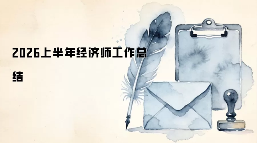 2026上半年经济师工作总结