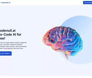 Codenull.ai-无需代码，轻松构建AI模型