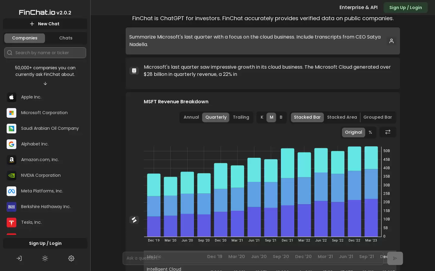 FinChat.io :  金融数据分析AI工具