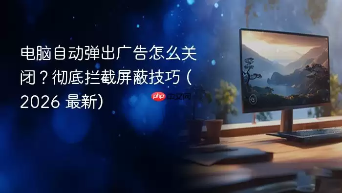 电脑自动弹出广告怎么关闭？彻底拦截屏蔽技巧 (2026 最新)
