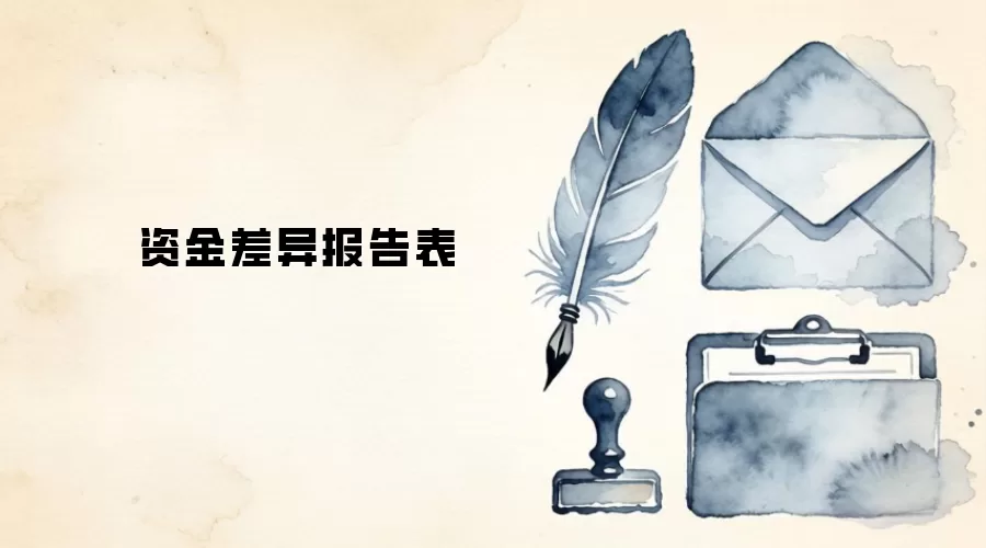资金差异报告表