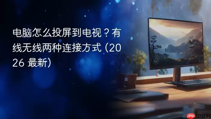 电脑怎么投屏到电视？有线无线两种连接方式 (2026 最新)