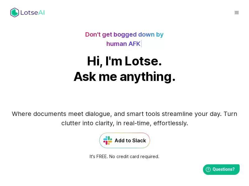 LotseAI : 智能工具，实时整理你的工作日程