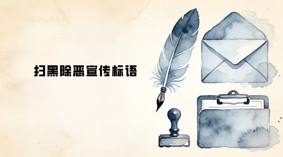 扫黑除恶宣传标语
