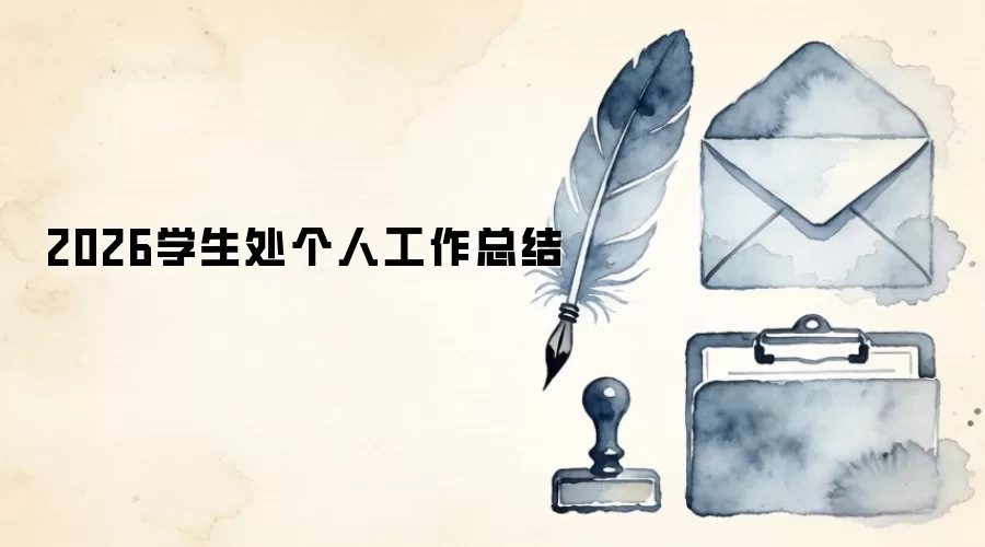 2026学生处个人工作总结