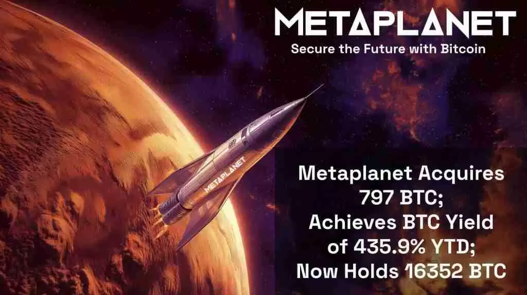 日本Metaplanet宣布再次购入比特币，成为全球第五大比特币企业持有者