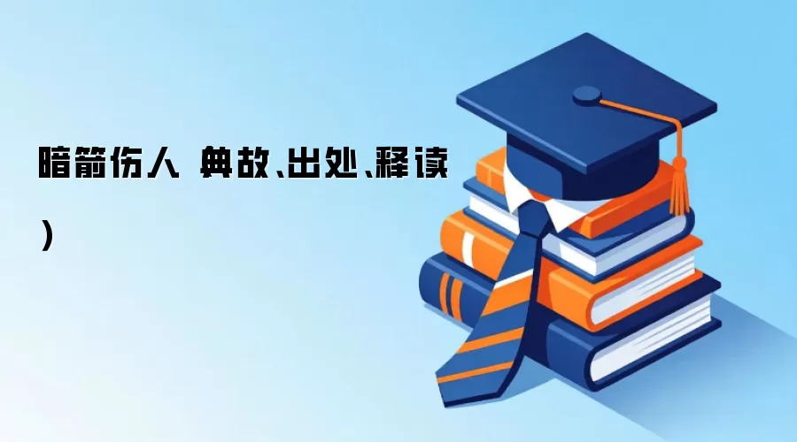 暗箭伤人（典故、出处、释读）