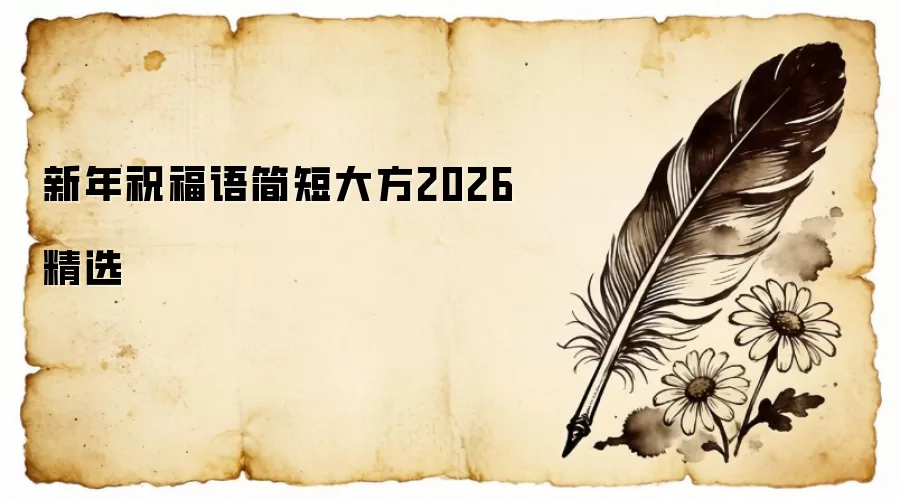 新年祝福语简短大方2026精选