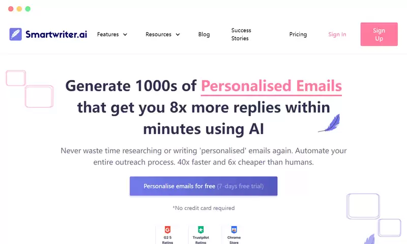 SmartWriter.ai：基于人工智能的冷邮件和文案生成工具