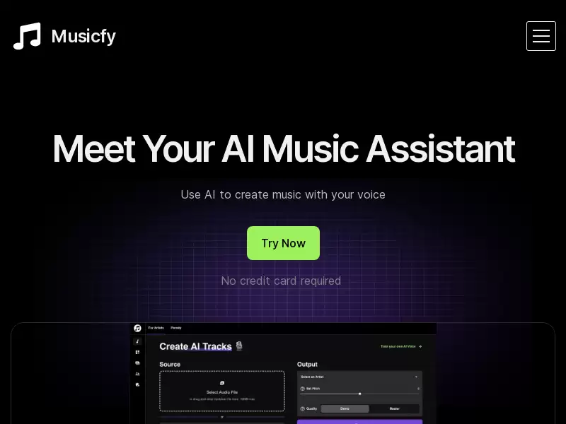 Musicfy : AI音乐助手，用你的声音创造音乐