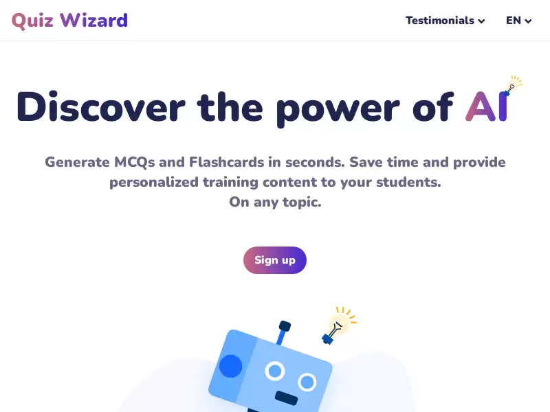 Quiz Wizard : 生成个性化教育训练内容的人工智能平台