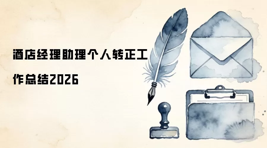 酒店经理助理个人转正工作总结2026