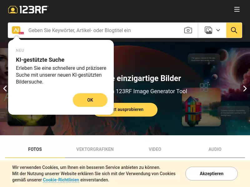123RF AI Search Engine : 数百万高清图片，版权免费