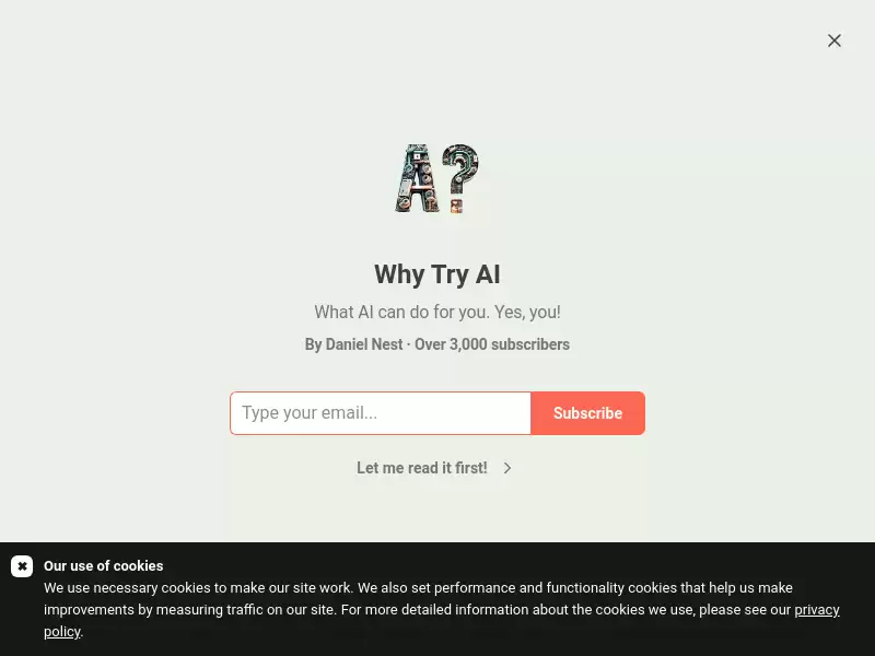 Why Try AI : AI订阅刊物，帮助你了解AI的应用和优势。