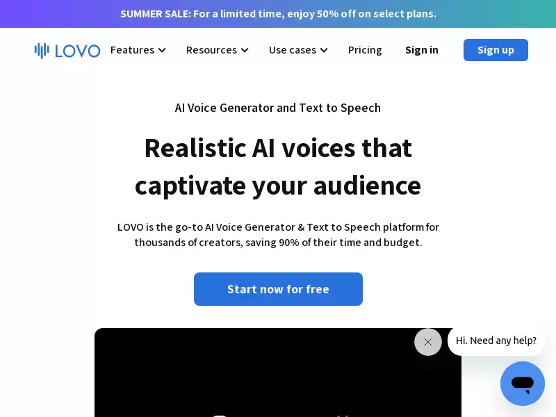 LOVO AI : 赢得奖项的AI语音生成器和最佳文字转语音软件，拥有100种语言的500多种声音。