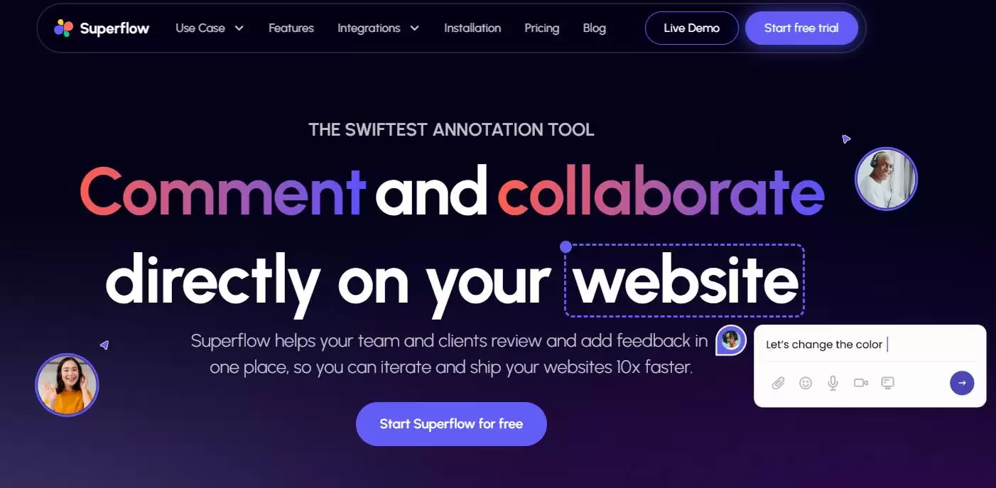Superflow Rewrite : 网站反馈、协作和设计评审工具