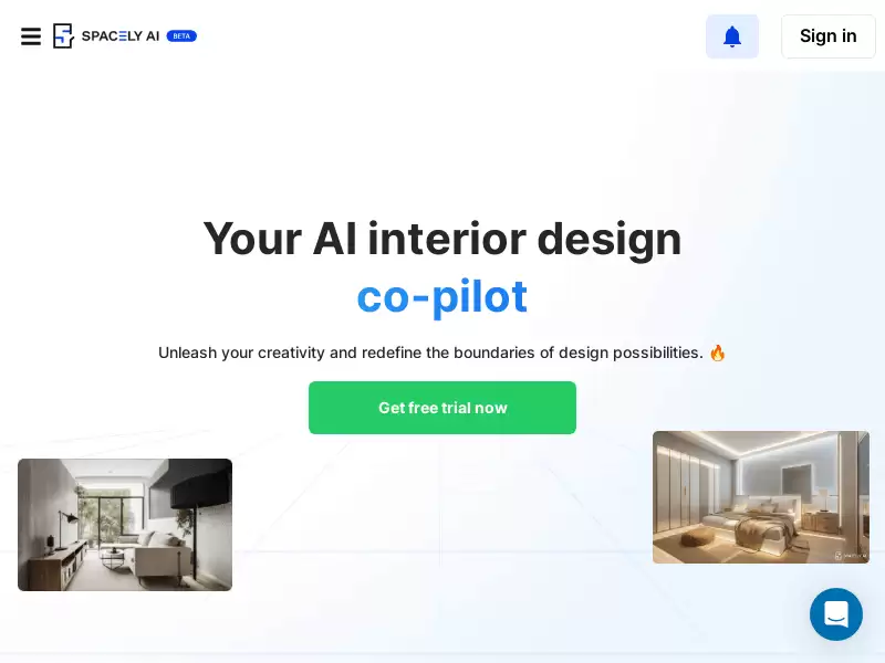 Spacely AI : 家居室内设计的AI解决方案