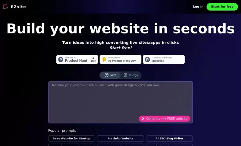 EZsite-快速构建AI驱动的网站和应用