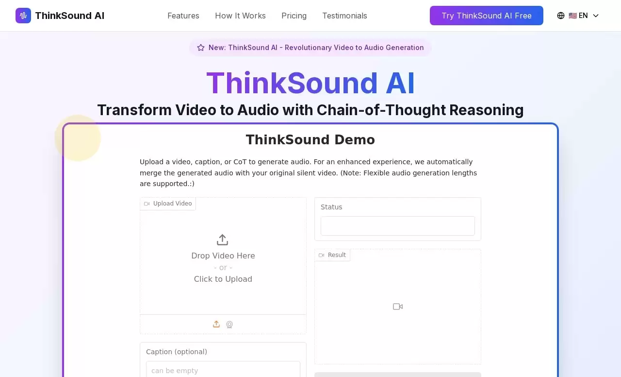 ThinkSound AI：革命性视频转音频生成平台｜基于Chain-of