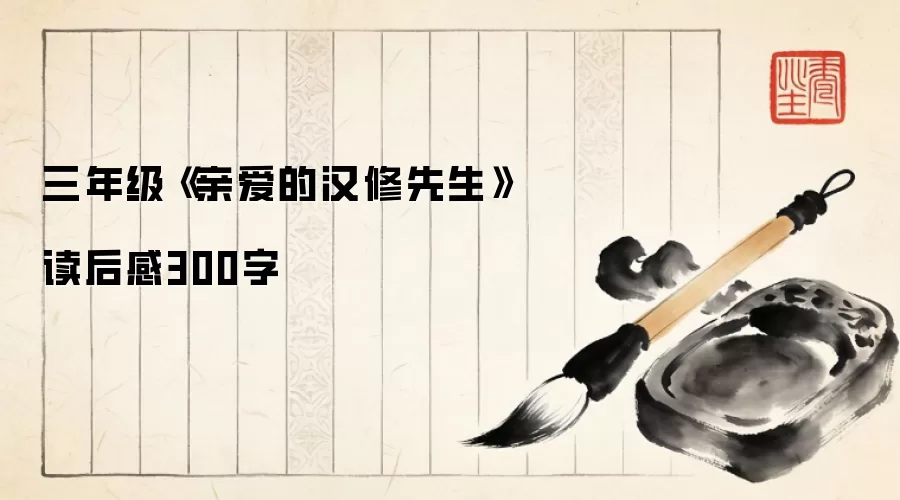 三年级《亲爱的汉修先生》读后感300字