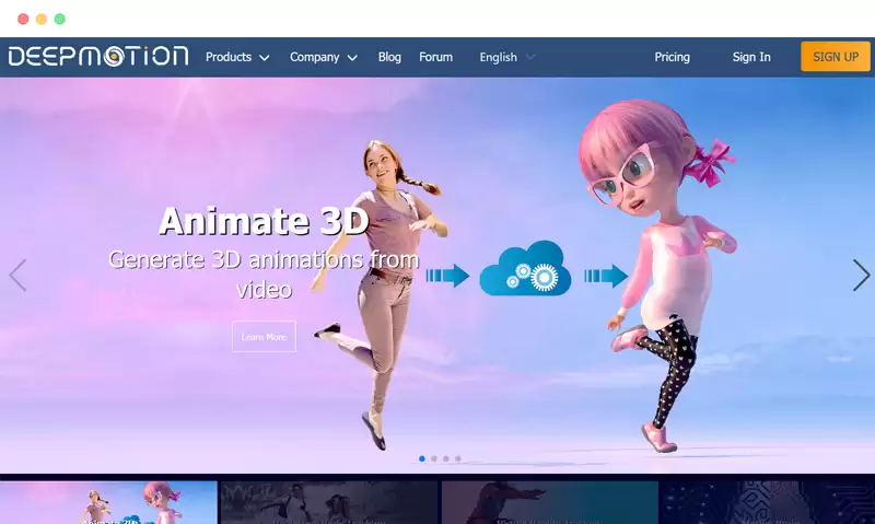 Deepmotion：AI动作捕捉和3D身体追踪技术平台