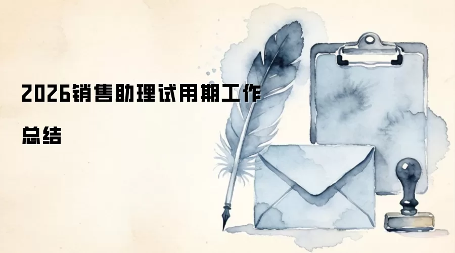 2026销售助理试用期工作总结