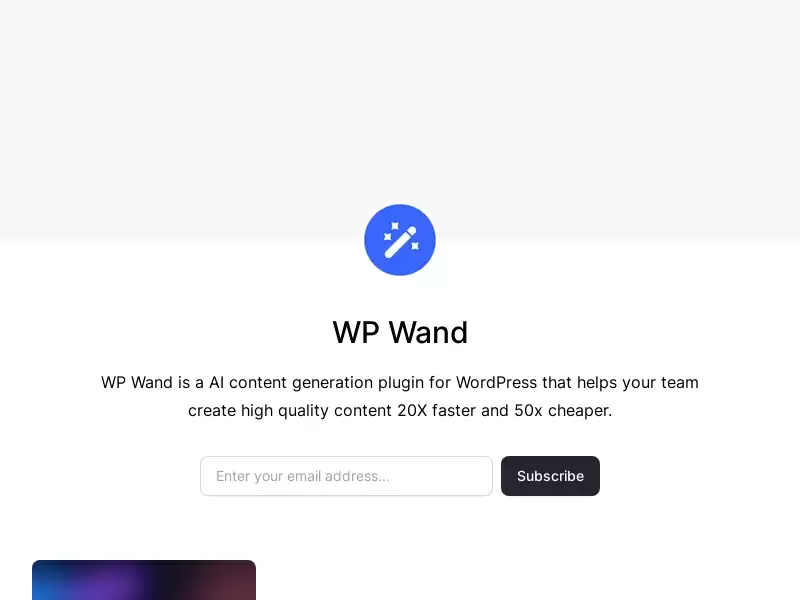 WP Wand : 高效AI内容生成插件