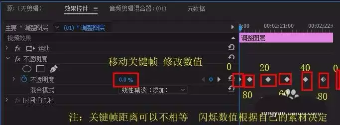 premiere视频怎么添加光源闪烁的效果
