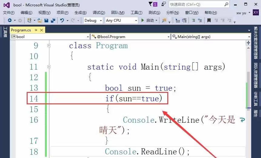 vs中if表达式为布尔值该怎么书写