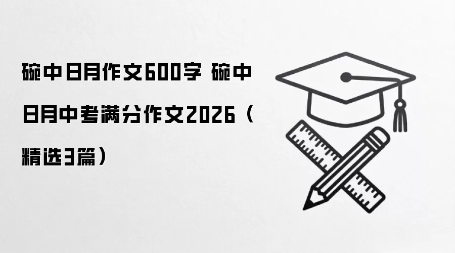 碗中日月作文600字 碗中日月中考满分作文2026（精选3篇）