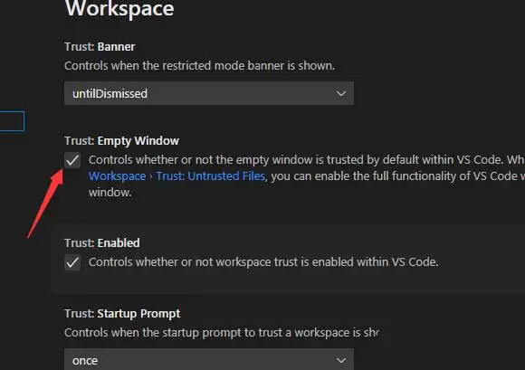 vscode空窗怎么关闭