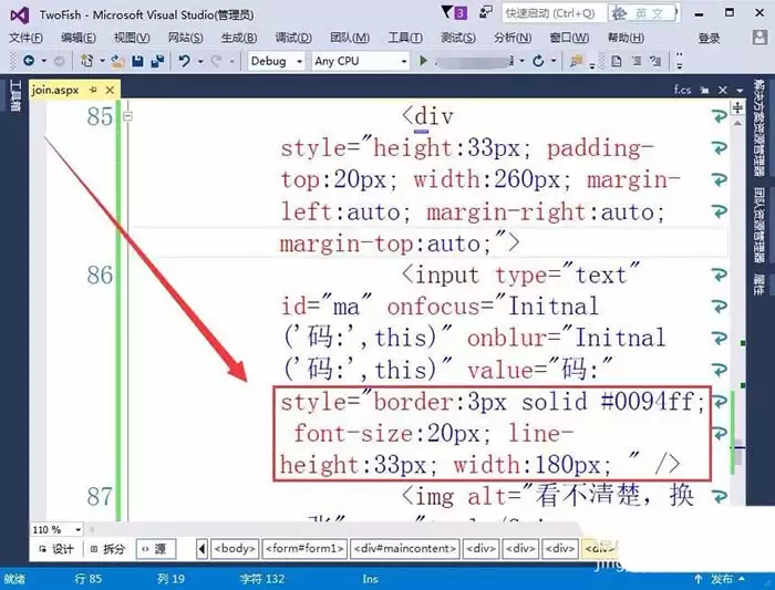 VisualStudio网页怎么插入验证码标签