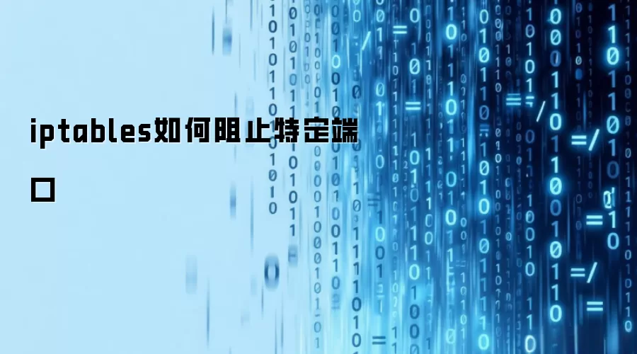 iptables如何阻止特定端口