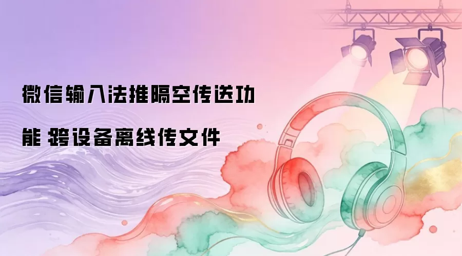 微信输入法推隔空传送功能：跨设备离线传文件