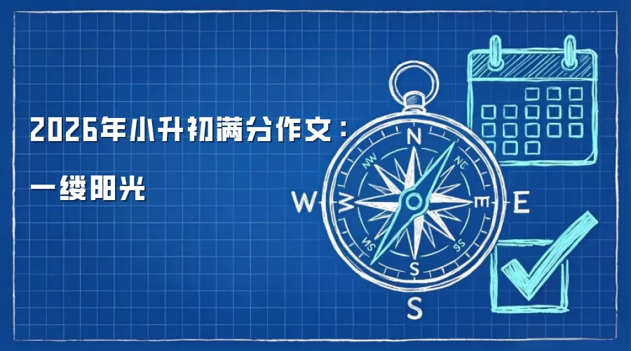 2026年小升初满分作文：一缕阳光