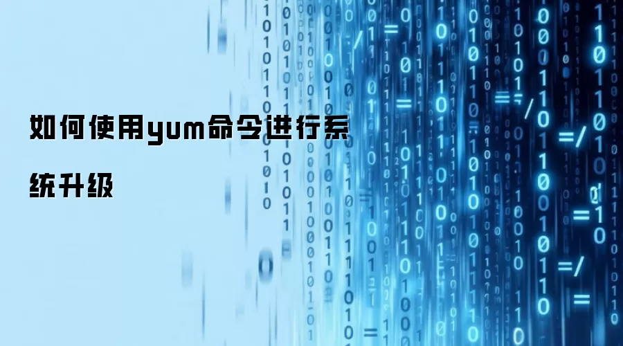 如何使用yum命令进行系统升级