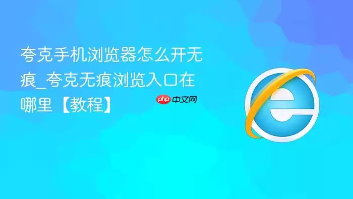 夸克手机浏览器怎么开无痕_夸克无痕浏览入口在哪里【教程】