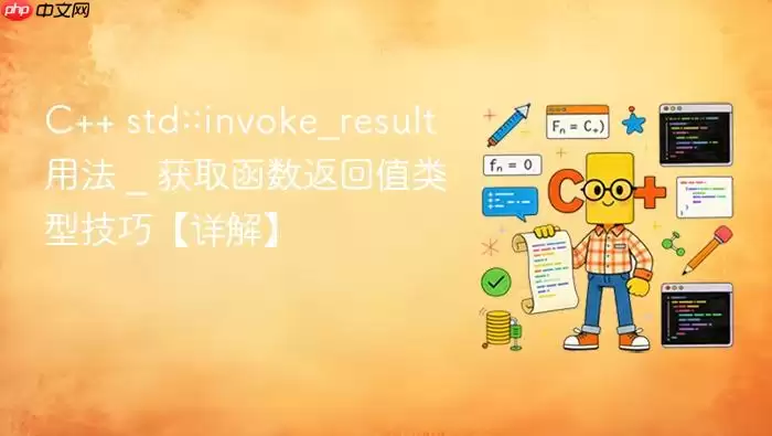 C++ std::invoke_result用法 _ 获取函数返回值类型技巧【详解】
