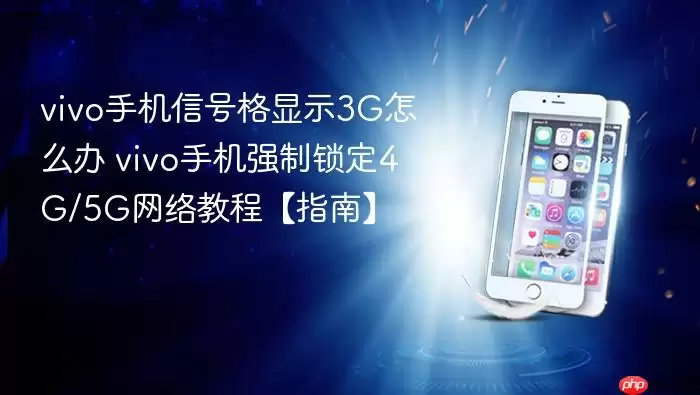 vivo手机信号格显示3G怎么办 vivo手机强制锁定4G/5G网络教程【指南】