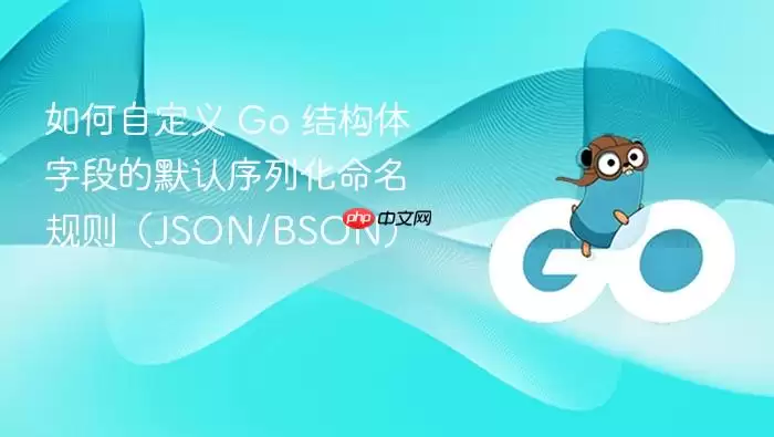 如何自定义 Go 结构体字段的默认序列化命名规则（JSON/BSON）