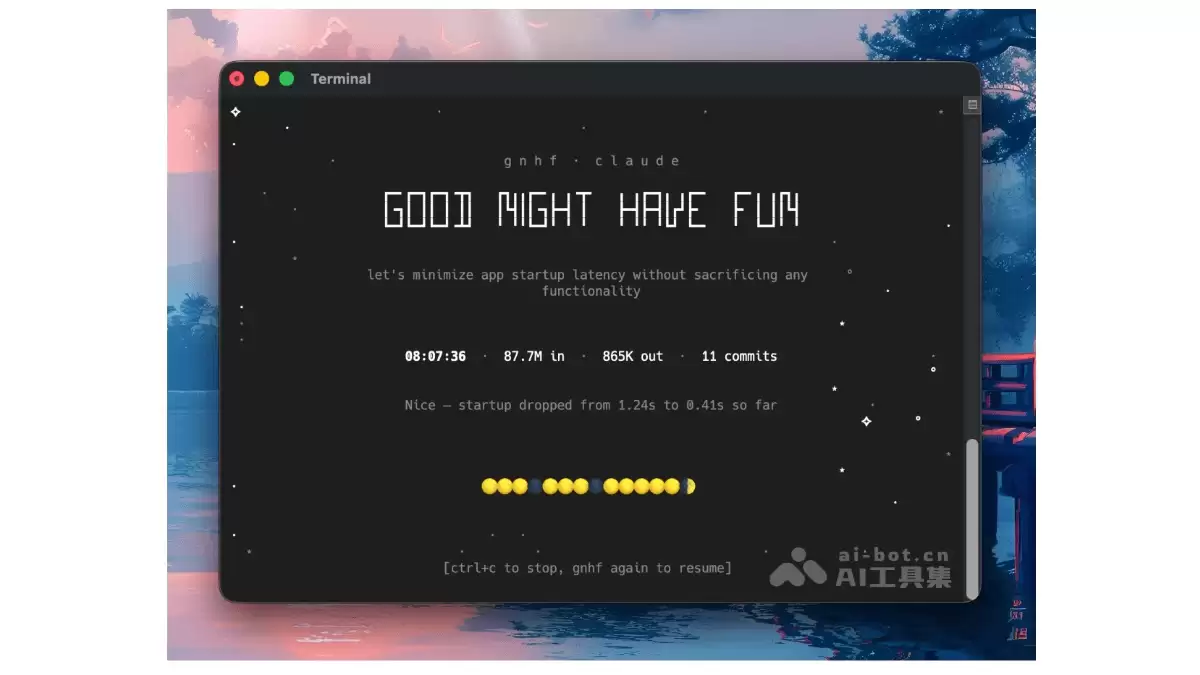 gnhf – 开源的 AI Agent 自主编排器，夜间自主迭代